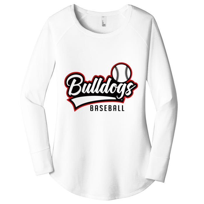 Baseball Sport Bulldog Baseball Women's Perfect Tri Tunic Long Sleeve Shirt