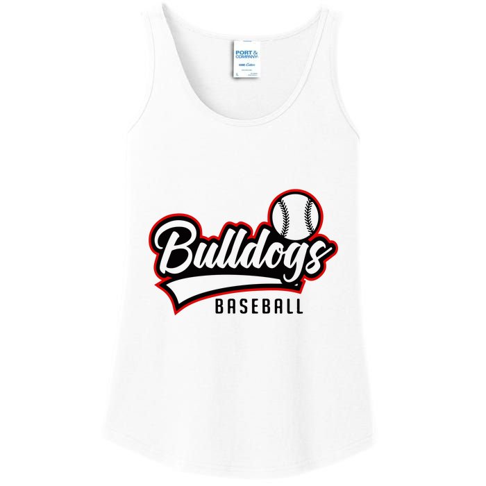 Baseball Sport Bulldog Baseball Ladies Essential Tank