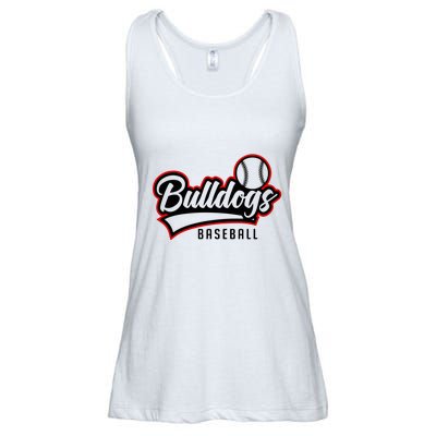 Baseball Sport Bulldog Baseball Ladies Essential Flowy Tank