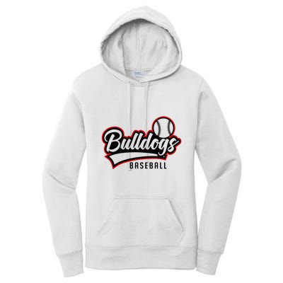 Baseball Sport Bulldog Baseball Women's Pullover Hoodie