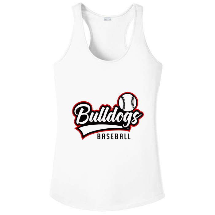 Baseball Sport Bulldog Baseball Ladies PosiCharge Competitor Racerback Tank