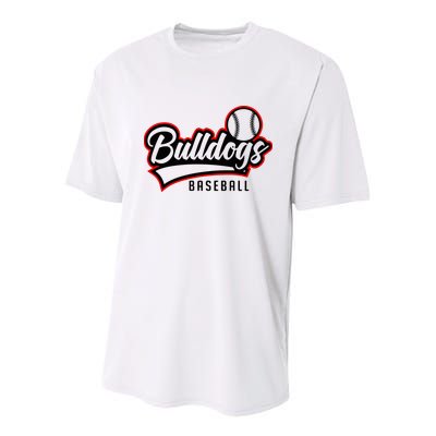 Baseball Sport Bulldog Baseball Youth Performance Sprint T-Shirt