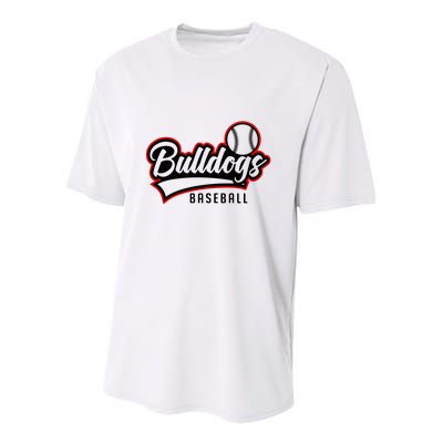 Baseball Sport Bulldog Baseball Youth Performance Sprint T-Shirt