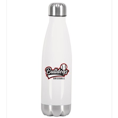 Baseball Sport Bulldog Baseball Stainless Steel Insulated Water Bottle