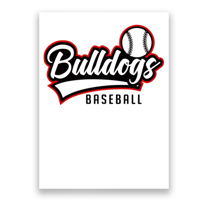 Baseball Sport Bulldog Baseball Poster