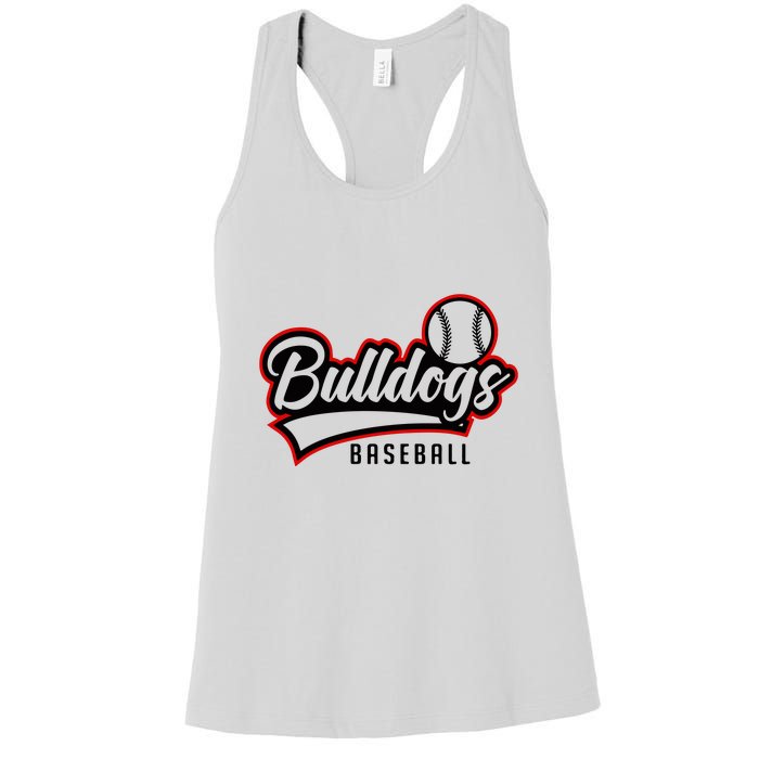 Baseball Sport Bulldog Baseball Women's Racerback Tank