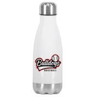 Baseball Sport Bulldog Baseball Stainless Steel Insulated Water Bottle