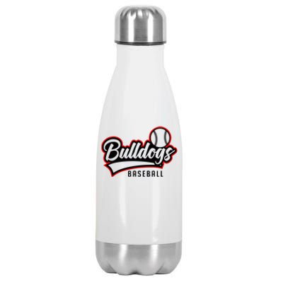 Baseball Sport Bulldog Baseball Stainless Steel Insulated Water Bottle