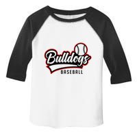 Baseball Sport Bulldog Baseball Toddler Fine Jersey T-Shirt