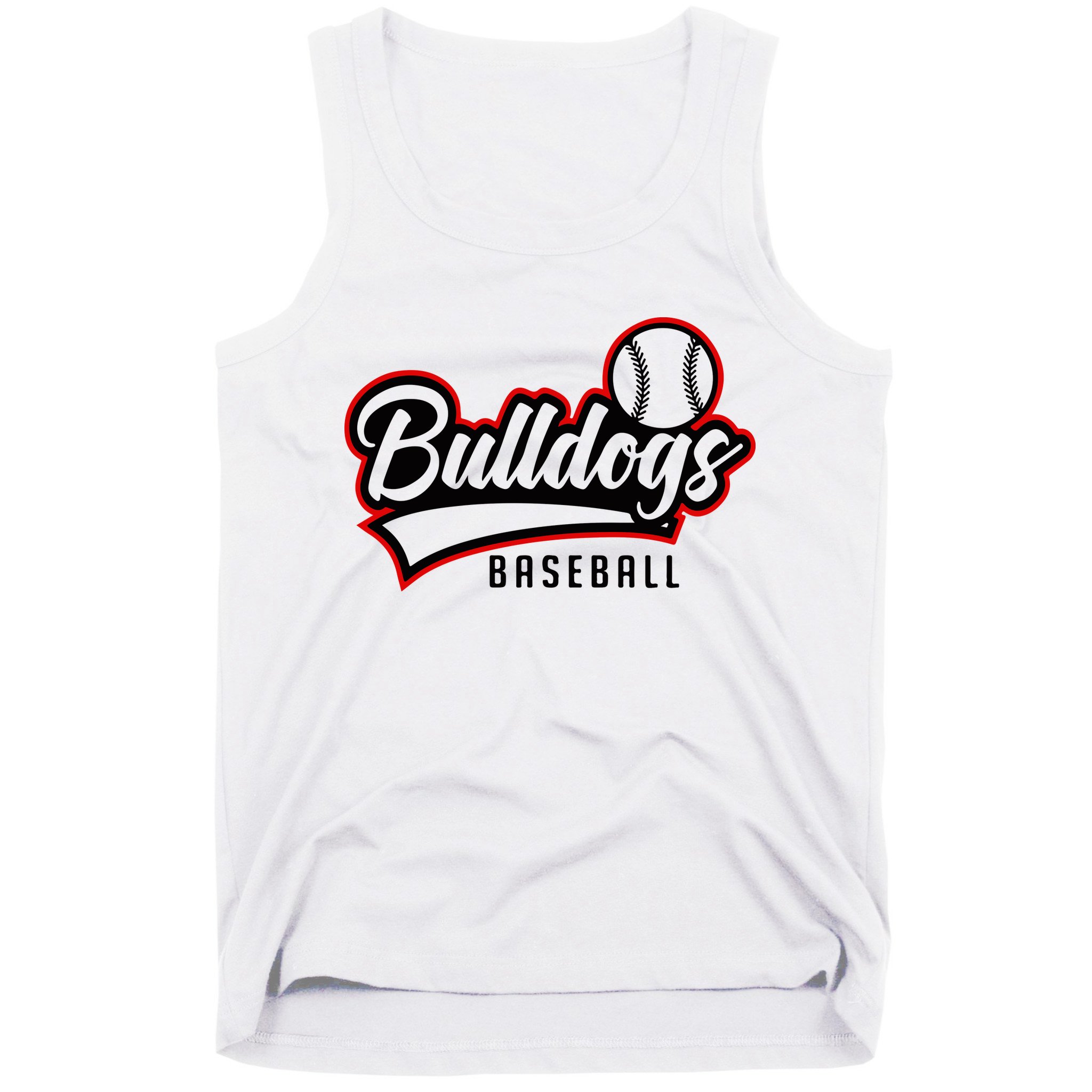 Baseball Sport Bulldog Baseball Tank Top