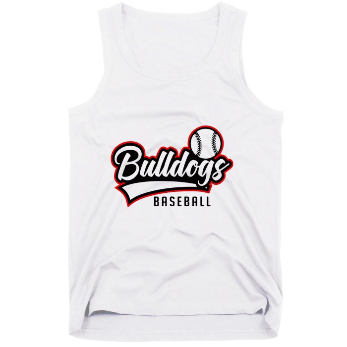 Baseball Sport Bulldog Baseball Tank Top