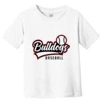 Baseball Sport Bulldog Baseball Toddler T-Shirt