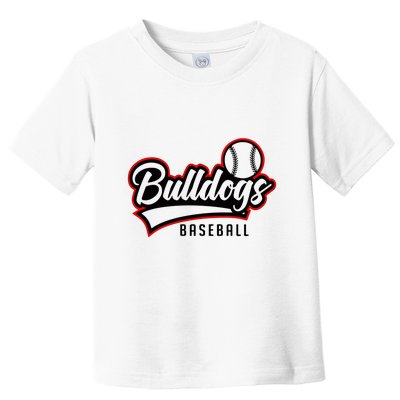 Baseball Sport Bulldog Baseball Toddler T-Shirt