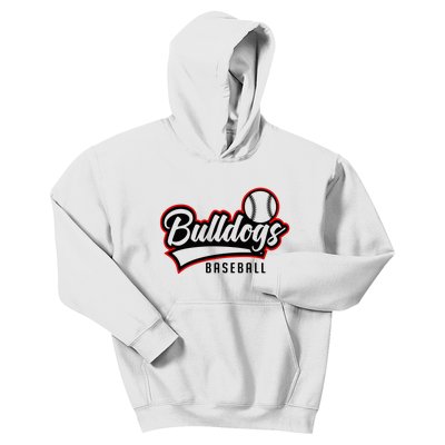 Baseball Sport Bulldog Baseball Kids Hoodie