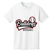 Baseball Sport Bulldog Baseball Kids T-Shirt