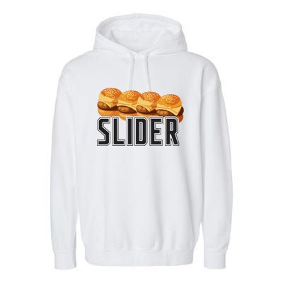 Burger Slider Bbq Grilling Gift For Adults Couples Gift Garment-Dyed Fleece Hoodie