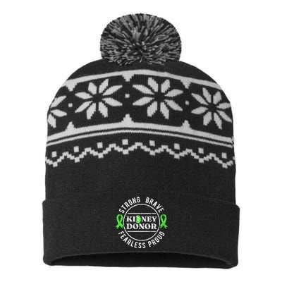 Be Strong Brave Fearless Bible Verse USA-Made Snowflake Beanie