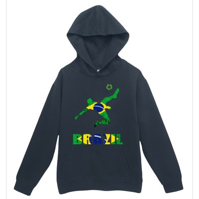 Brazil Soccer Brazilian Football Player Brasileiro Player Urban Pullover Hoodie