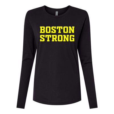 BOSTON STRONG Womens Cotton Relaxed Long Sleeve T-Shirt