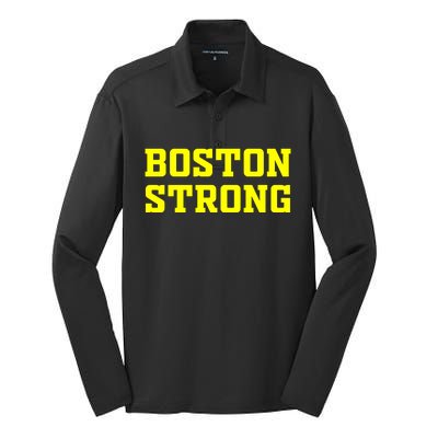 BOSTON STRONG Silk Touch Performance Long Sleeve Polo