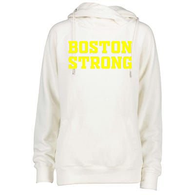 BOSTON STRONG Womens Funnel Neck Pullover Hood