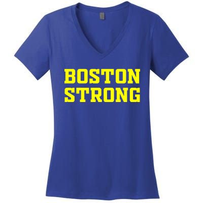 BOSTON STRONG Women's V-Neck T-Shirt