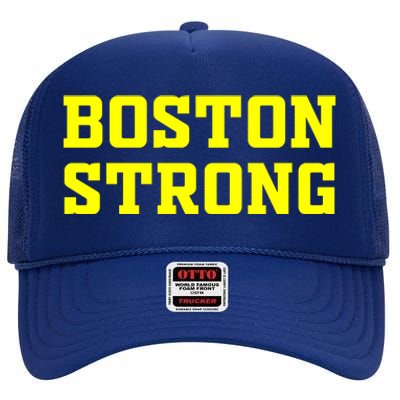 BOSTON STRONG High Crown Mesh Back Trucker Hat