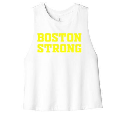 BOSTON STRONG Women's Racerback Cropped Tank