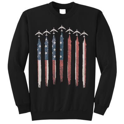 B-52 Stratofortress Bomber Airplane USA Patriotic Flag Sweatshirt