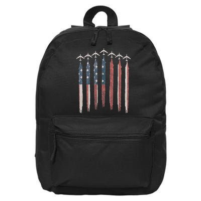 B-52 Stratofortress Bomber Airplane USA Patriotic Flag 16 in Basic Backpack