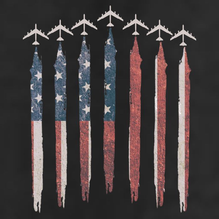 B-52 Stratofortress Bomber Airplane USA Patriotic Flag 25L Jumbo Tote