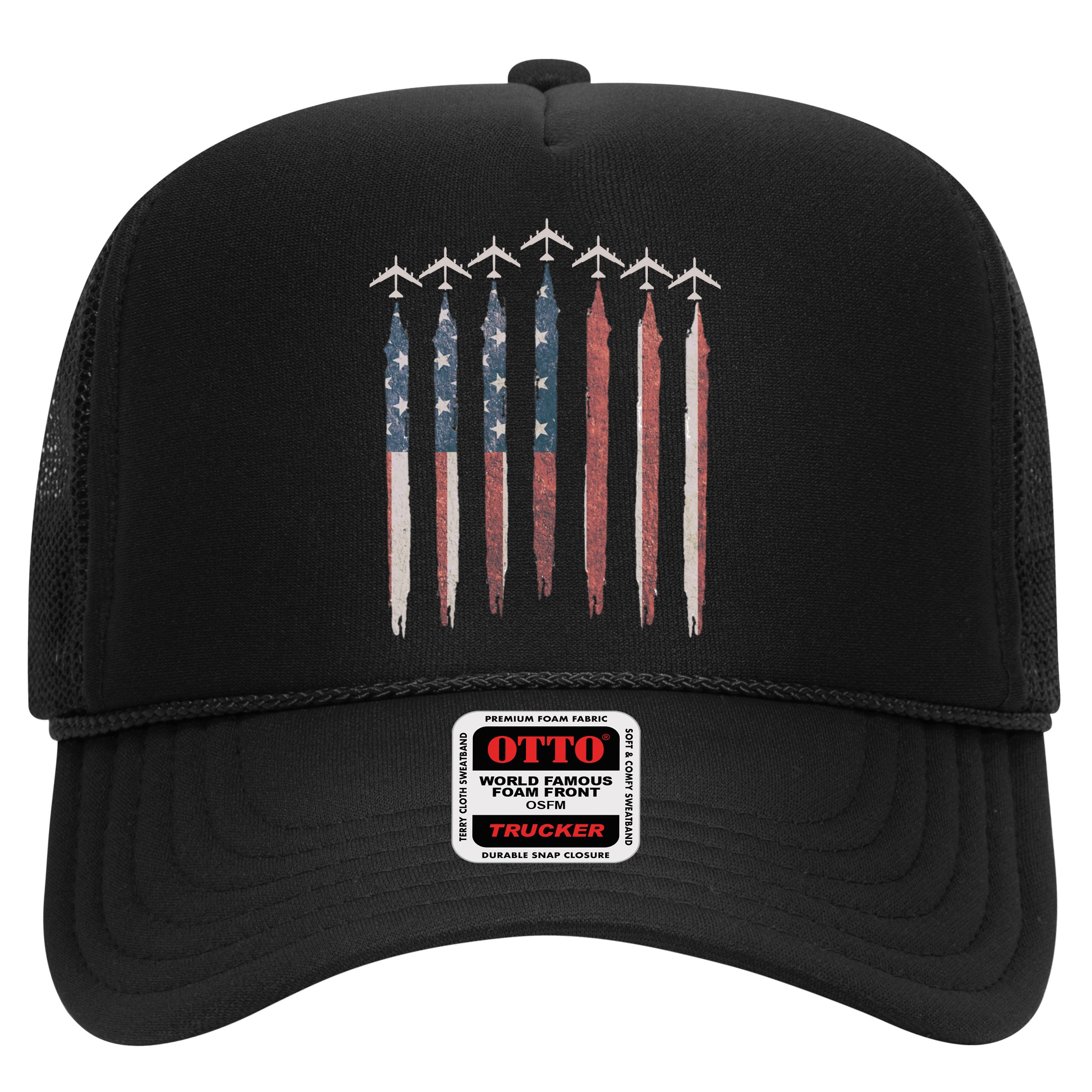 B-52 Stratofortress Bomber Airplane USA Patriotic Flag Hat
