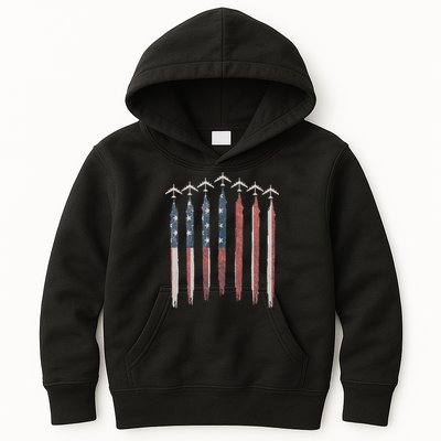 B-52 Stratofortress Bomber Airplane USA Patriotic Flag Kids Hoodie