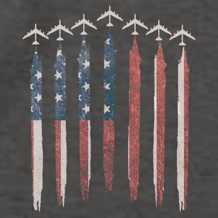 B-52 Stratofortress Bomber Airplane USA Patriotic Flag Vector Backpack