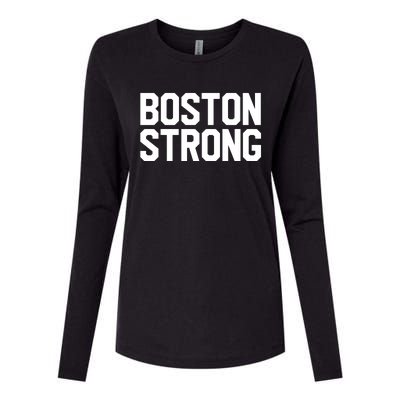 Boston Strong Womens Cotton Relaxed Long Sleeve T-Shirt