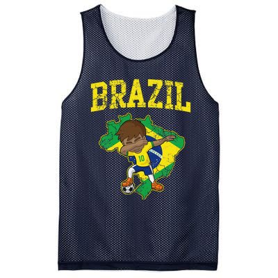 Brazil Soccer Boy Brazilian Football Dabbing Mesh Reversible Basketball Jersey Tank