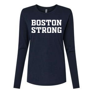 BOSTON STRONG Womens Cotton Relaxed Long Sleeve T-Shirt