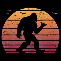 Bigfoot Surfing Beach Vacation Retro Surfboard Surf Shaka Tall T-Shirt