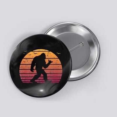Bigfoot Surfing Beach Vacation Retro Surfboard Surf Shaka Button