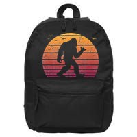 Bigfoot Surfing Beach Vacation Retro Surfboard Surf Shaka 16 in Basic Backpack