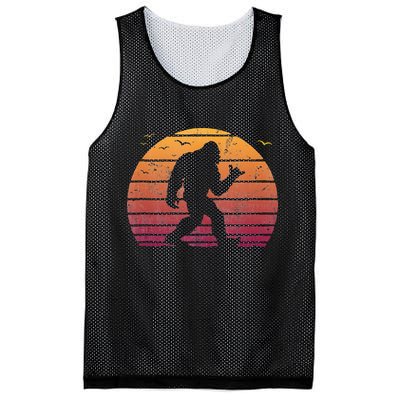 Bigfoot Surfing Beach Vacation Retro Surfboard Surf Shaka Mesh Reversible Basketball Jersey Tank