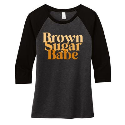 Brown Sugar Babe Proud Black African Pride Women's Tri-Blend 3/4-Sleeve Raglan Shirt