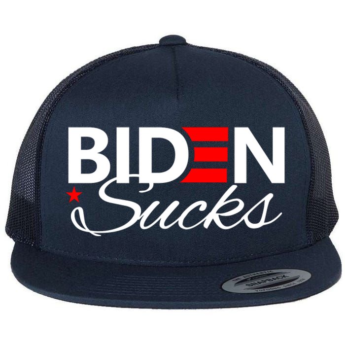 Biden Sucks Flat Bill Trucker Hat