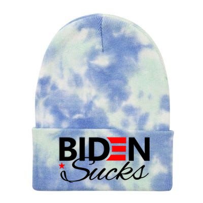 Biden Sucks Tie Dye 12in Knit Beanie