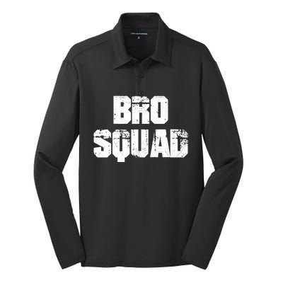 Bro Squad Brothers For Life T Silk Touch Performance Long Sleeve Polo