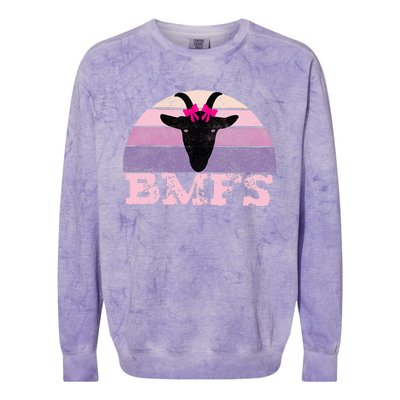 Billy Strings Bmfs Nanny Goat Vintage Sunset Colorblast Crewneck Sweatshirt