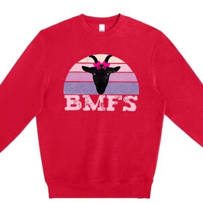 Billy Strings Bmfs Nanny Goat Vintage Sunset Premium Crewneck Sweatshirt