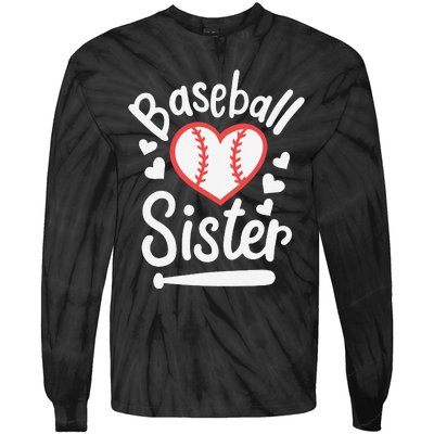 Baseball Sister Tie-Dye Long Sleeve Shirt