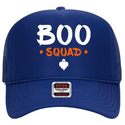 Boo Squad Boo Crew Matching Family Halloween Gift High Crown Mesh Back Trucker Hat