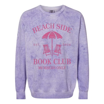 Beach Side Book Club Members Only Colorblast Crewneck Sweatshirt